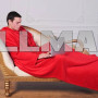 Плед халат Snuggie з рукавами теплий червоний флісовий 150х200 см